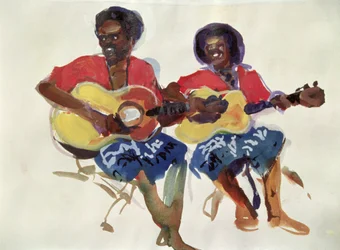 Fidschianisches Gitarrenduo, 1985